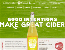 Tablet Screenshot of goodintentcider.com